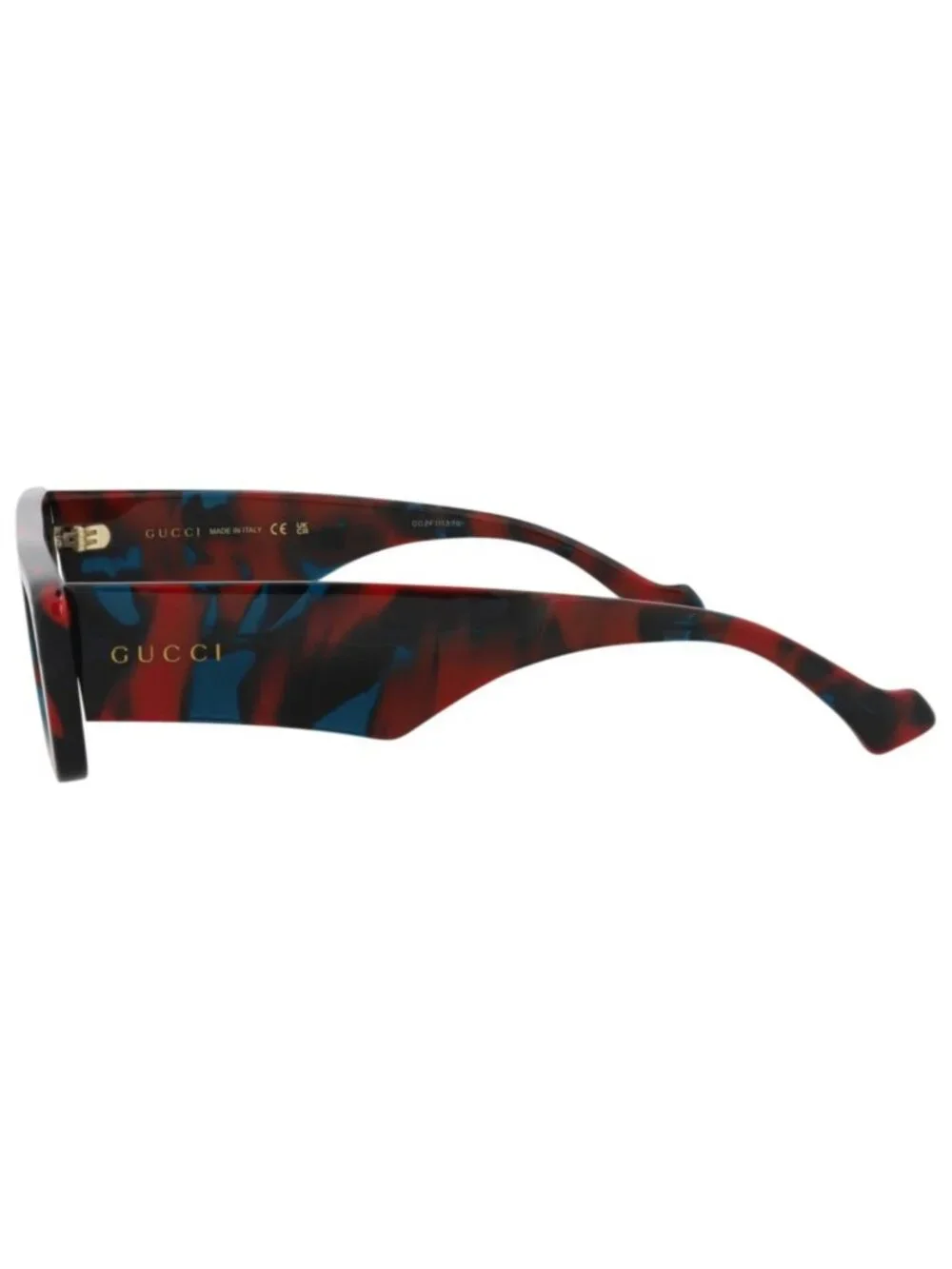 New Gucci Women's Sunglasses Square Rectangle Recycled Acetate Frame Mens Havana
